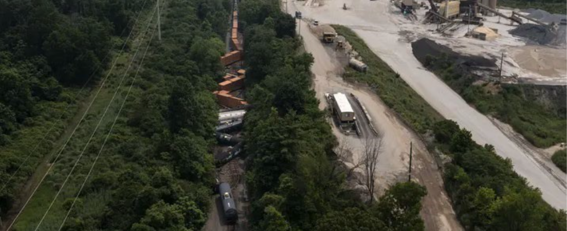 Train derailment 7/17/2023 in Whitemarsh Township. Photographer: Monica Herndon
